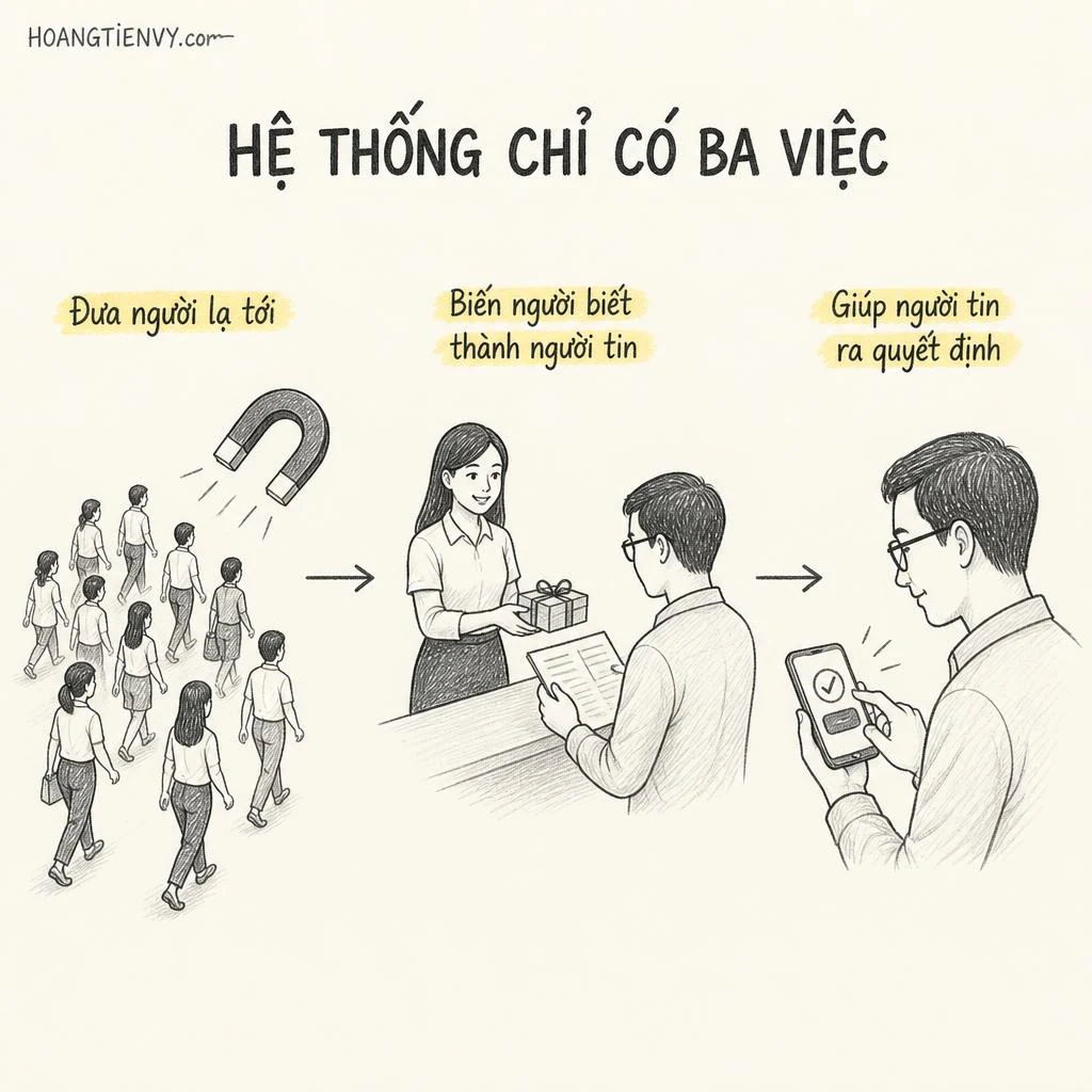 Ba việc của hệ thống bán hàng tự động